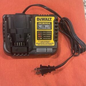 DEWALT DCB1104 12V/20V Lithium-Ion Battery Charger - Black/Yellow